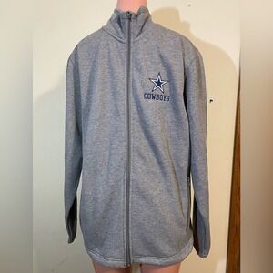 Green Dog Cowboys sweatshirt Men's Medium Gray full zip NFL Dallas‎ Cowboys